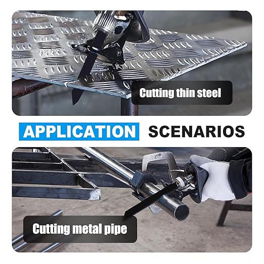 5 Pack 9 inch Reciprocating Saw Blades Set，8 TPI High Carbon Saw Blades for Metal ，Saw Blades with Organizer Case (5, 8T/9inch)