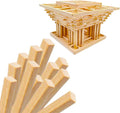 1/2 x 12 Inch 25 PCS Square Dowel Rods Wood Sticks Wooden Dowel Rods Unfinished Bamboo Sticks - for Crafts,Home Decor, Model Making and DIYers