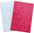 NZJ 3D Texured Spring Flower Rose Bloom Plastic Embossing Folders for Card Making Scrapbooking and Other Paper Crafts