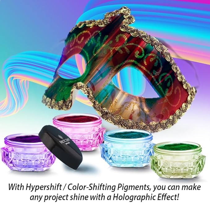 BALTIC DAY Intense Chameleon Mica Powder Set – 12 Hypershift Ultra-Fine Chrome Color Shift Pigments for Epoxy Resin, Tumblers, Nails, Paint & Soap Making