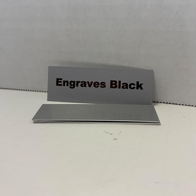 Blank Metal Plates for Laser Engraving - 4 Pack | Aluminum Sheets 0.020" Thick | CO2, Diode, Fiber Laser Compatible | Multiple Sizes & Colors (Silver (engraves black), 1.5x3 inch)