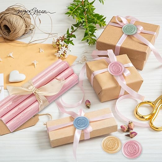 Glue Gun Wax Seal Sticks, 8 Pcs Gold Sealing Wax Sticks for Wedding Invitation Envelopes, Antique Stamp Seals, Letter Sealer, Scrapbook Supplies, Christmas Cards, Gifts Wrapping