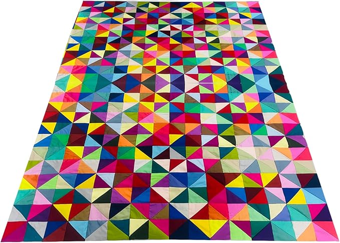 HANPATQUI 50PCS 5 x 5 inch Solid 100% Cotton Fat Quarters Fabric for Sewing and Quilting Bundles Precut Fabric Square for DIY Craft Patchwork