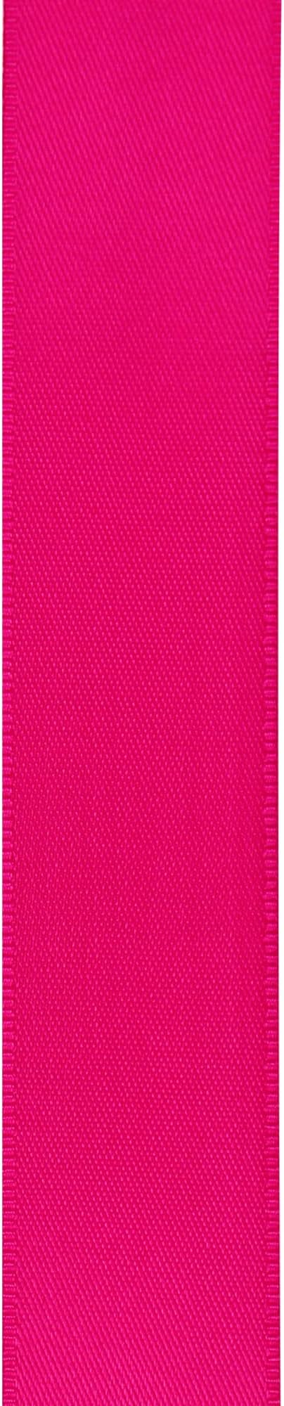 LIUYAXI Hot Pink Double Faced Satin Ribbon, 1" X Continuous 25 Yards, Ribbons Perfect for Gift Wrapping Wedding Bouquet Decor DIY Craft Bow Making & Other Projects