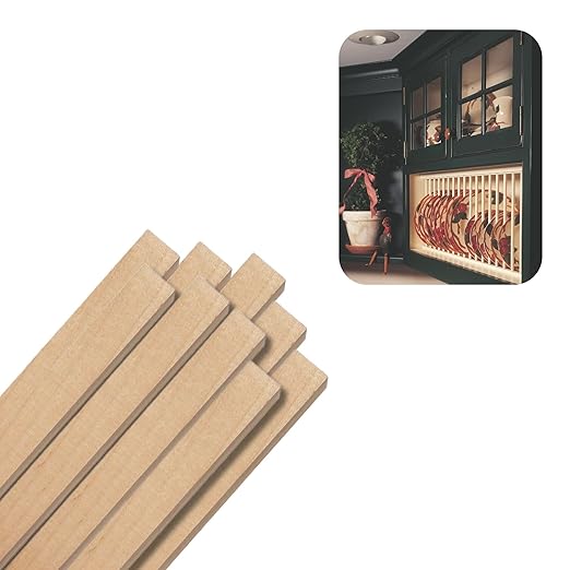 Hardwood Square Dowels (5/8" x 36", Pack of 9) | Variety of Diameters & Wood Species | Unfinished Wooden Dowel Rods for Crafts & DIY Home Projects | Curtain Rod, Macrame Supplies, Moulding, Flagpole