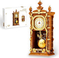 Retro Swing Clock Building Blocks Set, Vintage Pendulum Clock with Functional Clock Mechanism Model Kit, Creative Gift Toys for Adults Teens 14+ (751 Pieces)