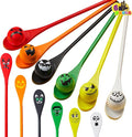 JOYIN 6 Pcs Halloween Egg and Spoon Race Game Set; Eyeballs and Spoons with Assorted Colors for Kids Adults Halloween Outdoor Fun Games, Party Favor Supplies, Classroom Activities