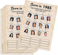 40th Birthday Party Games, Born in 1985 Games, Birthday Party Supplies for Adults, Pack of 30 Cards