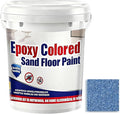 Epoxy Colored Sand Floor Paint, Epoxy Floor Paint for Concrete, High Gloss Marble Effect Coating, Waterproof Non-Slip Concrete Paints, Suitable for Indoor/Outdoor Use (Light Blue,320 oz/10 kg)