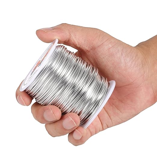 18 Gauge(1.0mm) Aluminum Wire 328 Feet(100M) KSVZS Bendable Metal Wire for Crafts, Sculpting, Armature, Jewelry Making【3-in-1】+18Gauge(1.0mm) 32.8Ft(10M)+1 Pliers(Silver)…