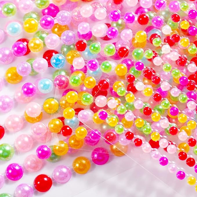 1799 Pcs 4 Sheets Pearl Stickers 3/4/5/6 mm Self Adhesive Rhinestones Gems for Face Eyes Makeup Hair Body (Color_pearl-3/4/5/6mm)