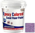 Epoxy Colored Sand Floor Paint, Epoxy Floor Paint for Concrete, High Gloss Marble Effect Coating, Waterproof Non-Slip Concrete Paints, Suitable for Indoor/Outdoor Use (Purple,128 oz/4 kg)