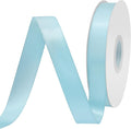 lt Blue Satin Ribbon 3/4" X 50 Yards Solid Color Double Faced Ribbons Perfect for Crafts Wedding Decor Bow Making Arts Sewing and More