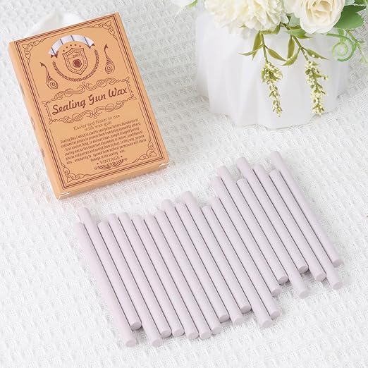 Light Purple Sealing Wax Sticks, WASOHLING 20Pcs Glue Gun Wax Seal Sticks for Wax Seal Stamp, Purple Wax Seals for Christmas Wedding Invitation Envelope Letter Seals, Craft Adhesive (Mini Size)