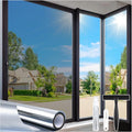 Homein One Way Privacy Window Film with Tool Window Tint for Home See Out Not in Heat Control Sun Blocking Mirror Reflective Anti UV Covering Static Cling No Glue Sliver 23.6 x 157.4 inch