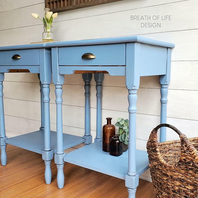 Dixie Belle Paint Company Chalk Finish Furniture Paint - Dusty Blue (16oz) - Matte Faded Denim Chic Chalk Mineral DIY Furniture Paint