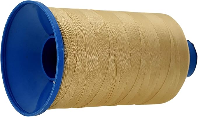 Mandala Crafts Bonded Nylon Thread - Tan Heavy Duty Sewing Threads - 1100 YDs Size 92 280D T90 Tex 90 for Leather, Jeans, Weaving, Outdoor, Marine, Upholstery