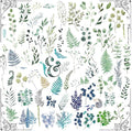 Vintage Vellum Stickers Floral Plants Elements Scrapbooking Supplies Flowers Botanic Natural Translucent Paper Self-Adhesive Junk-Journal Items (Eucalyptus)