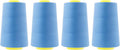 Mandala Crafts 4 Pack of Serger Threads Cones Spools - 40S/2 24000 Yards Polyester Dusty Blue Threads for Sergers Machine and Overlock Quilting Sewing Machine