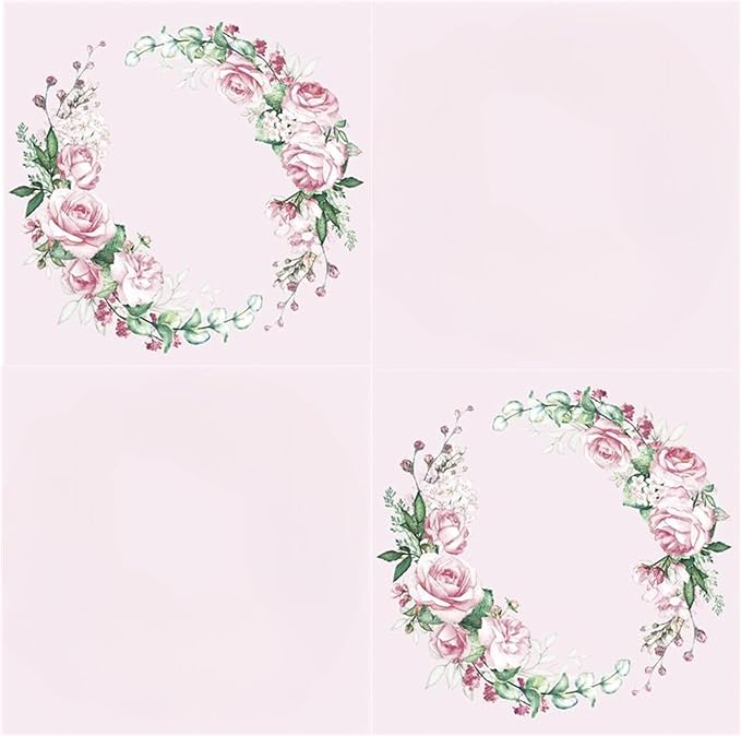 20-ct 13x13 Flowers Paper Luncheon Decoupage Napkins, 3-Ply Servilletas Printed Wedding Roses Cocktail Napkin for Art, Dinner and Party, Disposable Napkins Decor
