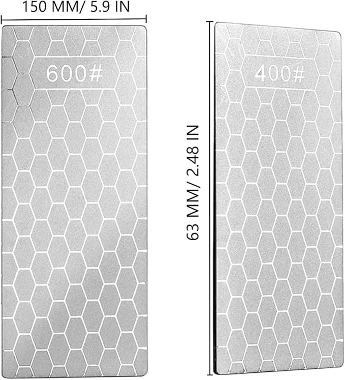 Diamond Sharpening Stone, 5 Pcs Knife Sharpening Stone for Kitchen Sharpening, Diamond Lapping Plate Coarse/Medium/Fine Grit Sharpener, 320/600/1000/2000/3000 Grit