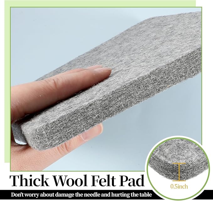 Needle Felting Pad, Grey Sponge Pad, 8×10 in Needle Felting Mat for Any Wool Felting Supplies