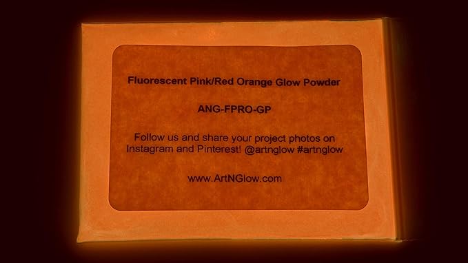 Glow in The Dark Pigment Powder - Neutral and Fluorescent Color for Art Painting, Fine Art, Nail Art Paint, and DIY Crafts - Long Lasting 10+ Color Options - Fluorescent Pink - (8 Ounce)
