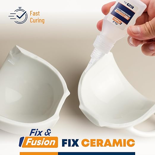 FIX & FUSION Ca Super Glue (1.77 Oz), Fast Adhesive/Cyanoacrylate Glue for Woodworking, Plastic, Rubber, Granite, DIY & Industrial, (5 Pack)