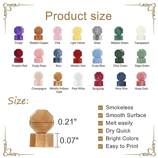 Yoption 360Pcs Burgundy Sealing Wax Beads with 2 Spoons and 4 Tea Candles for Wax Seal Stamps, Cards, Wedding Invitations, Wine Packaging, Gift Wrap, Envelopes