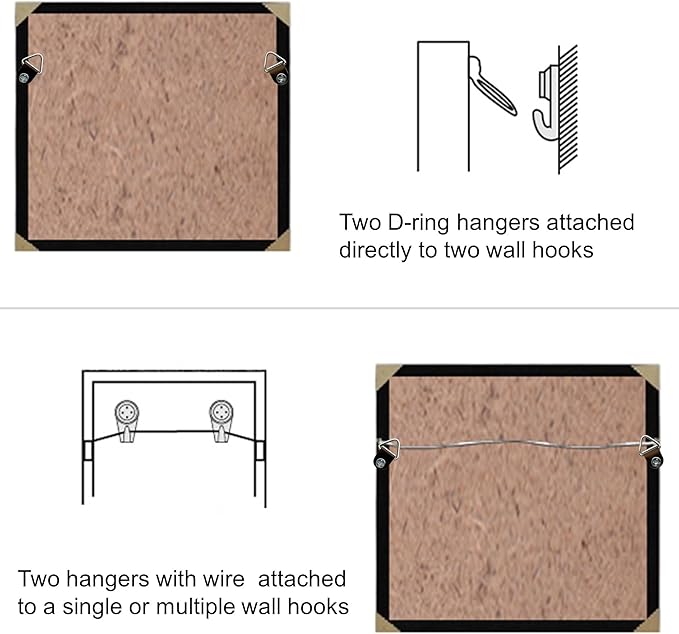 Silver Triangle Ring Picture Hangers (100 Pack) with Screws for Hanging Frames, Paintings, Artwork, Photos on Drywall