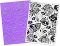 Hying 3-D Textured Impressions Background Embossing Folder, Flower Leaves Pattern Plastic Embossing Folder Template for Card Making Scrapbooking Paper Craft Album Stamps DIY Décor