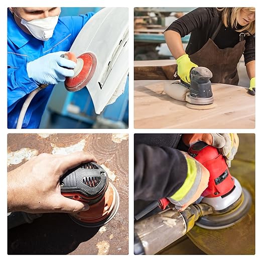 100 Pcs 5 inch Wet Dry Sanding Discs Grit 1000 Hook and Loop 8 Hole Silicon Carbide Orbital Sander Sandpaper