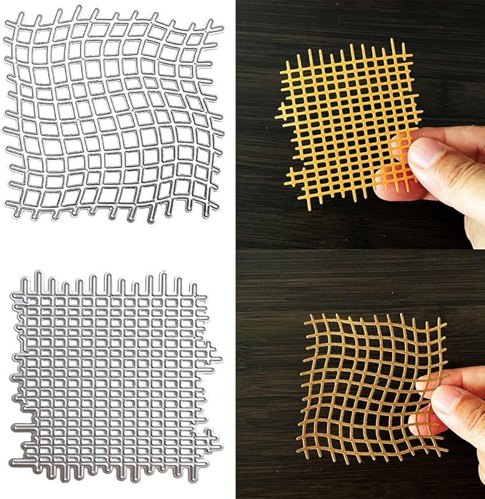 Background Frame Metal Cutting Dies, Grid Background Die Cuts for Card Making DIY Scrapbook Album Embossing Paper Cuts Die Stencil