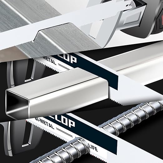 10 Pack 9 inch Reciprocating Saw Blades Set,18 TPI High Carbon Saw Blades, Metal Saw Blades with Organizer Case (10, 18TPI/225mm)