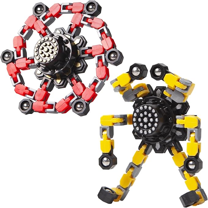 Fidget Spinners for Kids and Adults Stress Relief Sensory Fidget Toys for Boys and Girls Fingertip Gyros Toy Sensory Toy for Kids 2 Pcs Party Favors