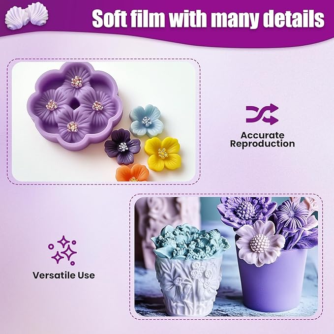 Silicone Mold Making Kit,34oz Platinum Silicone Rubber 15A Liquid Silicone Mixing Ratio 1:1 for Casting Resin Molds and DIY Jewelry Molds
