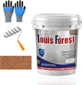 Louis Forest Epoxy Floor Paint, High-Gloss Marble Effect Coating, Epoxy Colored Sand Floor Paint, Wear-Resistant and Non-Slip for Indoor Outdoor (0.5KG-Orange)