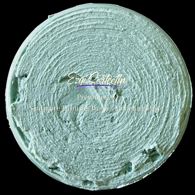 3D Sculpture Painting Paste|Texture Paste|Decorative Plaster|Ready to Use|Unique Colors|Ideal for Artwork|Stencil|Flowers|Texture|Art Relief|New Formula| 6 oz (Metallic Aqua)