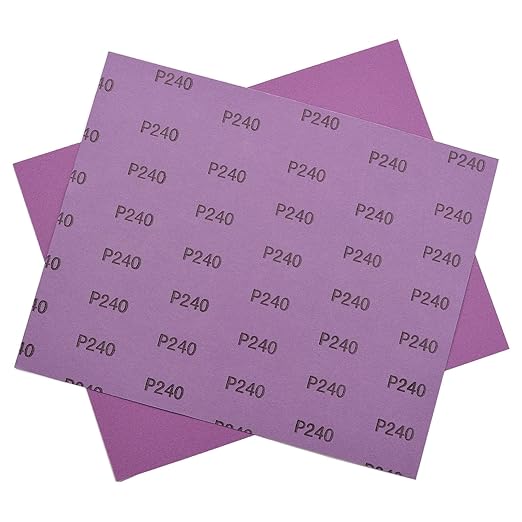 Sandpaper 10Pcs, 240 Grit Sandpaper, Wet Dry Sandpaper Sheets 9 X 11 Inch, White Fused Alumina Abrasive, Fine Sander Paper for Wood Furniture Finishing, Metal Sanding, Automotive Polishing