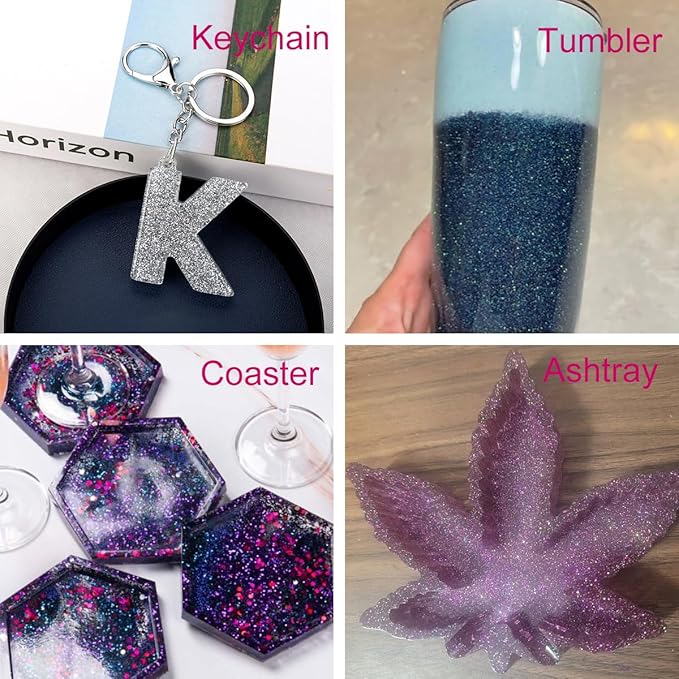 High Capacity 260g Shaker Bottle Package Metalic Fine Glitter,ANGXILIN Fine Glitter for Tumbler Jewelry Making,Epoxy Resin DIY Craft,Face Body Nail Art Fine Glitter (Chinese red)