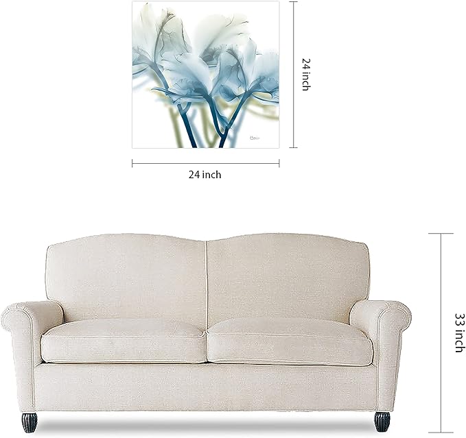 Empire Art Direct Frameless Free Floating Tempered Glass Panel Graphic Wall Art Ready to Hang, 24" x 24", Unfocused Beauty 3