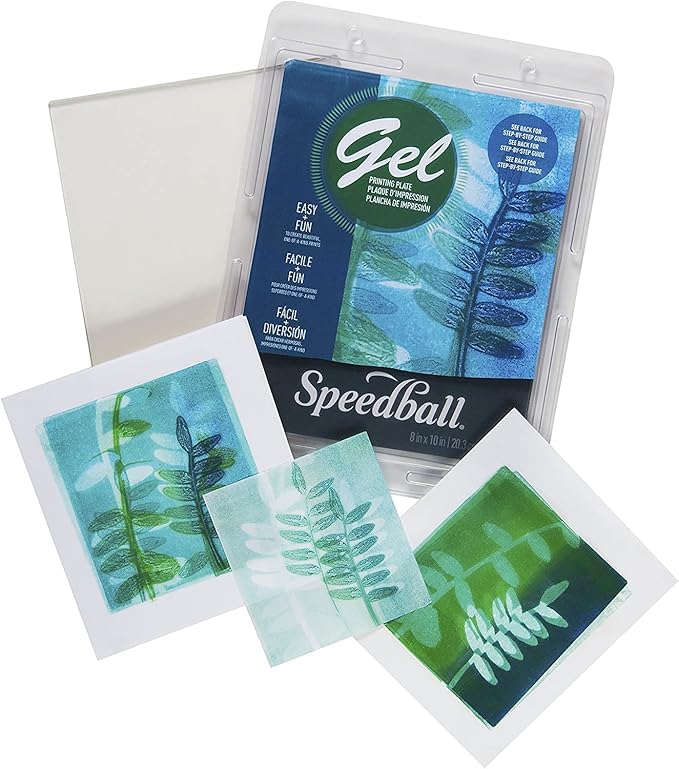 Speedball Gel Printing Plate, 12” x 12” for Monoprinting, Printmaking, Press, Arts & Crafts