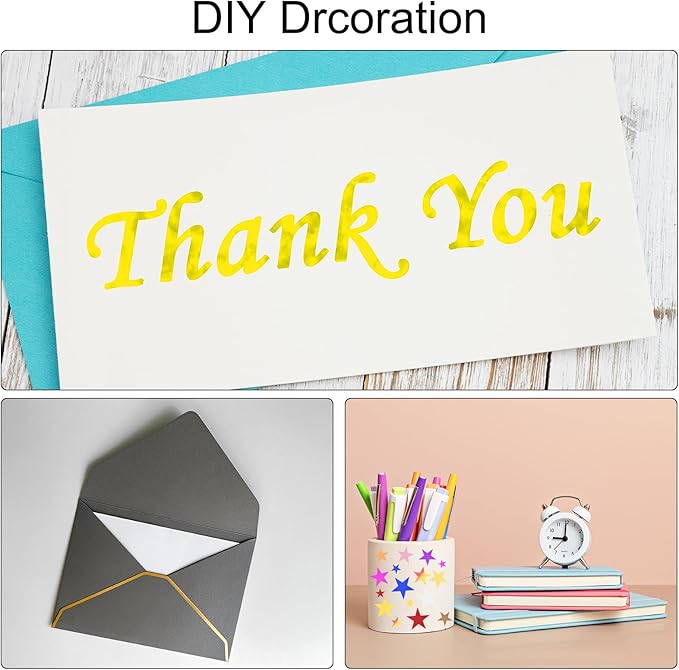 MECCANIXITY 50 Sheets Heat Reactive Foil, 20x29cm Bronze Foil Transfer Sheets Toner Reactive Foil Transfer Foil Sheets Hot Foil Stamping Paper for Crafts DIY Cardmaking Album Decoration