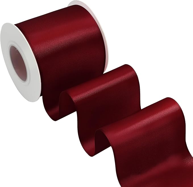 Sherry Satin Ribbon 3 Inch X 15 Yards Solid Color Double Faced Ribbons Perfect for Crafts Wedding Decor Bow Making Arts Sewing and More