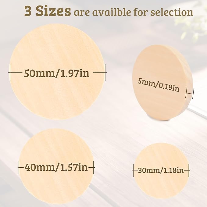 30 Custom Wooden Round Drink Tokens – Double-Sided Laser Engraved Bar Tokens, Poker Chips, Drink Tickets with Your Logo & Text – Personalized for Wedding, Party, Festival, Corporate Events