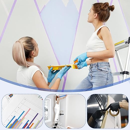 MECCANIXITY Masking Tape 0.8 Inch x 21 Yard Painter's Tape Purple Paint Tapes for DIY Crafts Arts Drawing Decoration Labeling Car Painting Artist Teachers, Pack of 6