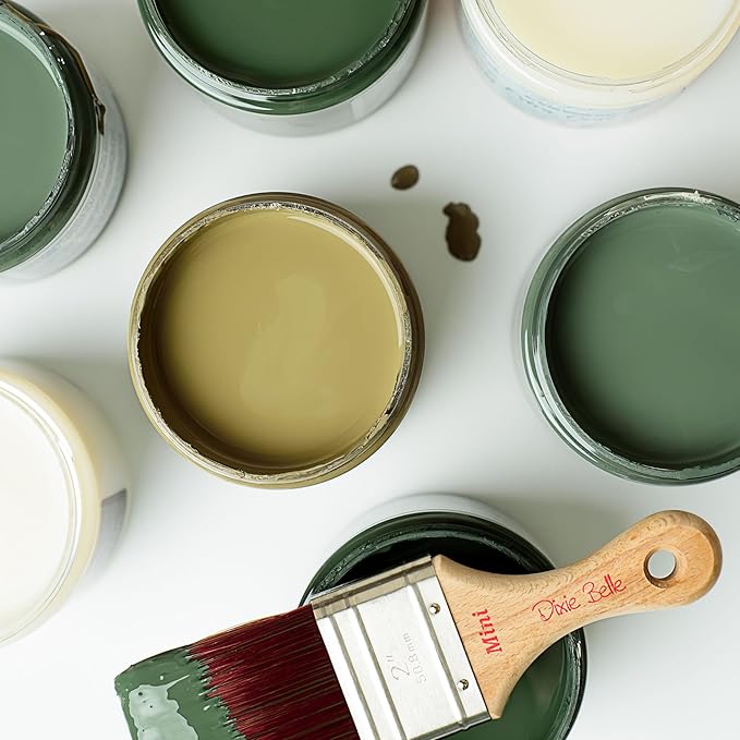 Dixie Belle Paint Company Chalk Finish Furniture Paint - English Ivy (8oz) - Matte Muted Green Chic Chalk Mineral DIY Furniture Paint