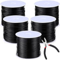 Funrous 5 Rolls 5 Size Jewelry Wire 18, 20, 22, 24, 26 Gauge Copper Wire Kit Jewelry Beading Bendable Craft Metal for Making Crafts, Sculpting with a Pliers (Black)