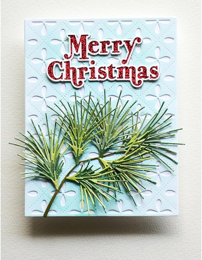 Metal Cutting Dies DIY Merry Christams Embossing Stencil Template Scrapbooking Card Making Mold Photo Album Arts Crafts Tools (Merry Christmas-8.9x8cm)