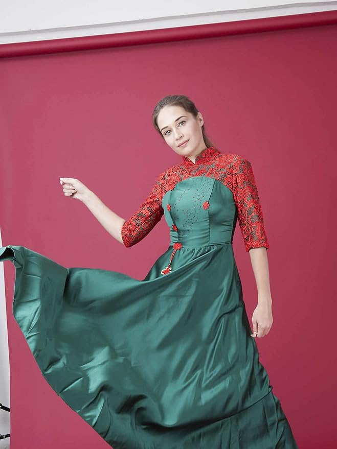 Seamless Photography Background Paper Roll, Red Photo Paper Backdrop for Photography, Video and Streaming (53''x16 'Scarlet)